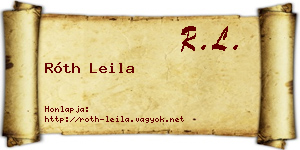 Róth Leila névjegykártya